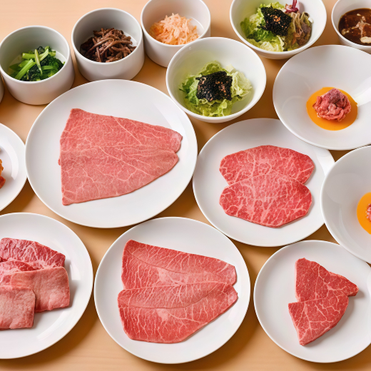 【プレミアムコース】厳選タン・特選はらみ・和牛シャトーブリアン・和牛ザブトンなど、希少部位もふんだんに盛り込んだ贅沢プラン。の画像